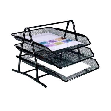 Imagem de Organizador de Documentos A4 com 3 Bandejas - Escritório Organizado