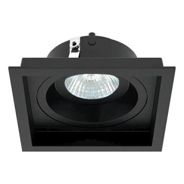 Imagem de Spot De Embutir de Teto Rec Quadrado Preto Mr16 Interlight Il4716