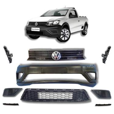 Imagem de kit Parachoque Dianteiro Saveiro G7 G8 Robust grade moldura completo -