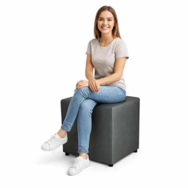 Imagem de Puf, Puff para Sala, Quarto Quadrado, Dado material sintético 42 Cm Al
