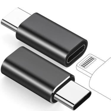 Imagem de Adaptador Usb C Macho Para Celular Conector Compatível Com Lightning 1