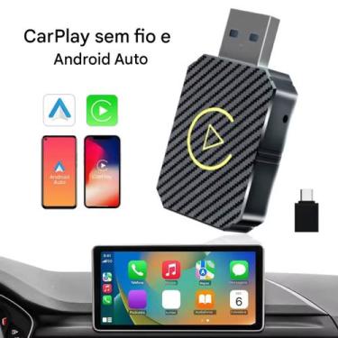 Imagem de Conversor CarPlay Wireless USB Android Auto Adaptador Sem Fio Para Cen
