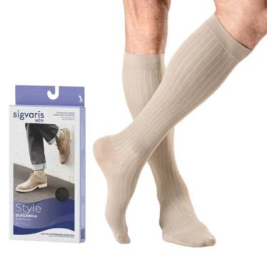 Imagem de Meia Sigvaris Actitud 3/4 192B Masculina 20-30 mmHg Cáqui, P