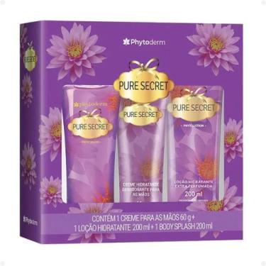 Imagem de Kit Creme Mãos, Loção Hidratante e Body Splash Phytoderm Pure Secret 6
