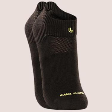 Imagem de Meia Lupo Academia Corrida Cano Curto Baixo Poliamida, Preto, 33 a 36