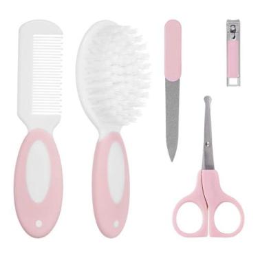 Imagem de Kit De Higiene Cuidados Do Bebe 5 Pecas Rosa Buba 13686