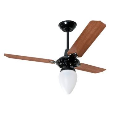 Imagem de Ventilador de Teto Loren-Sid Diplo M2 Pera Preto 127V com Pás de Madei