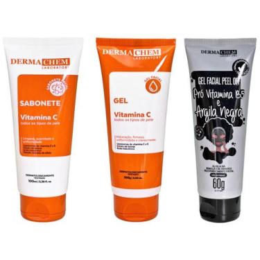 Imagem de Kit Skincare Sabonete Gel E Peel Off Facial Argila Dermachem