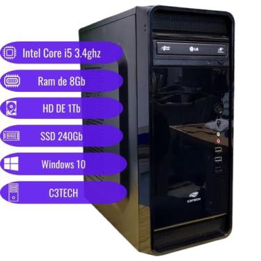 Imagem de Computador C3tech Intel I5 Win 10 8gb Ram Ssd 240gb Hd 1tb