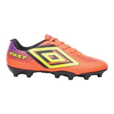 Imagem de Chuteira Campo Umbro Fast II Masculina, Coral, Purple, Lima, 39