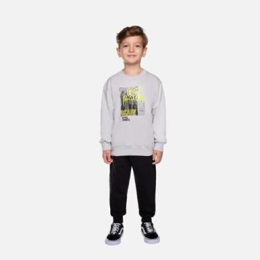Imagem de Conjunto Moletom Infantil Menino Have Fun 29458 Cinza Claro, Cinza cla