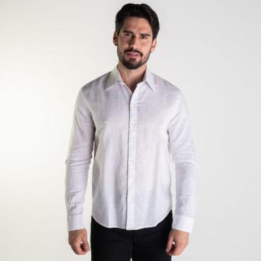 Imagem de Camisa Ellus Linho Blend Branca, M