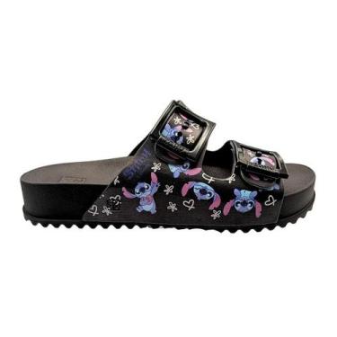 Imagem de Chinelo Slide Feminino Stitch Disney Partner Zaxy, Preto, 36