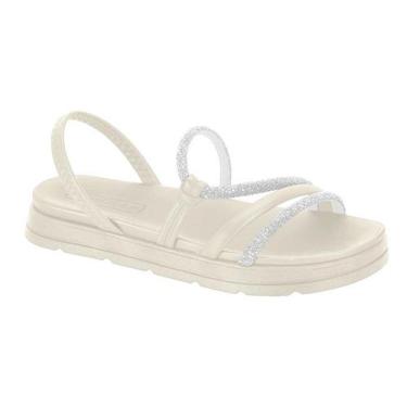 Imagem de Sandália Feminina FlatForm Moleca 5490.113, 38, Branco