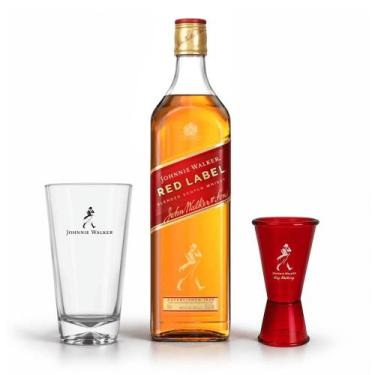 Imagem de Johnnie Walker Red Label 750Ml + Dosador + Copo 400Ml