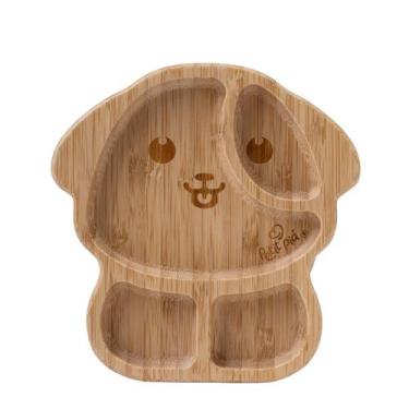 Imagem de Prato Alimentação Refeição Introdução Infantil Bambu com Ventosa de Si