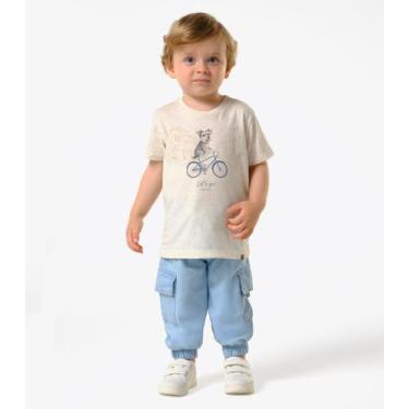 Imagem de Calça Infantil Jeans Cargo Trick Nick Azul, 2, Azul