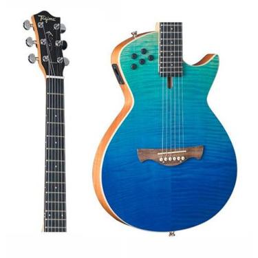 Imagem de Violao tagima solido modena steel aço flame transparent blue