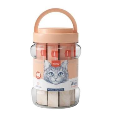 Imagem de Petisco Gatos Wanpy Creamy Pote Atum E Samão 560G C/40