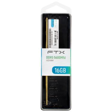 Imagem de Memória RAM FTX DDR5 16GB 5600MHz com Desempenho Confiável e Durabilidade Original 16GB