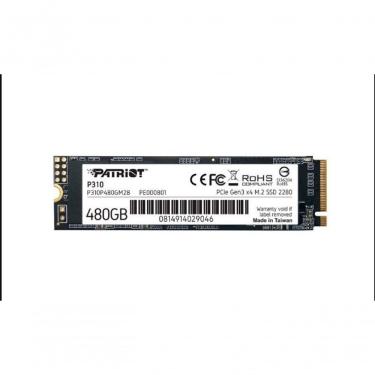 Imagem de SSD M.2 Nvme 480GB Patriot P310 Leitura Até 1700MB-s Gravação Até 1450MB-s P310P480GM28 8CM