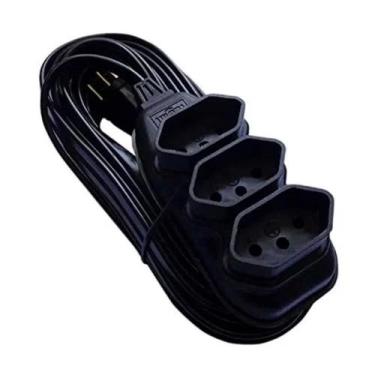 Imagem de Extensão Trifásica 2P+T 1,5 Metros 10A 250V Preto Ilumi
