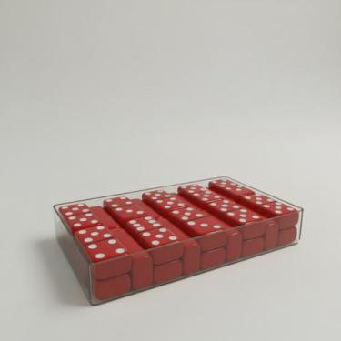 Imagem de Domino Profissional jumbo resina 28 peças - NoBrand, Vermelho