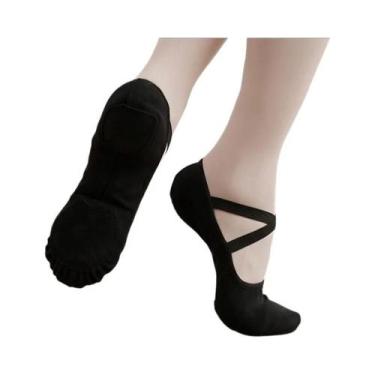 Imagem de Sapatos De Dança Profissionais Para Crianças E Adultos Em Tecido Elást