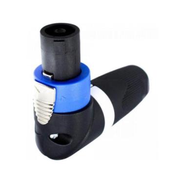 Imagem de Conector Speakon 90 4 Polos PGSP0005 Preto/Azul Storm -.