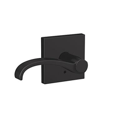 Imagem de Schlage Alavanca sem giro personalizada FC172 WIT 622 COL Whitney, Maçaneta de Porta com acabamento Collins, preto fosco