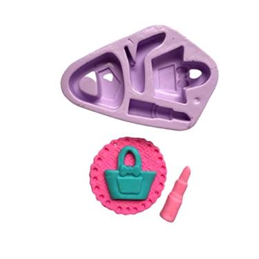 Imagem de Confeitaria dos moldes, F786 MOLDE DE SILICONE SAPATO, BATOM, BOLSA CONFEITARIA ARTESANATO