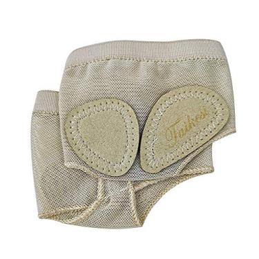 Imagem de Taikesi Calcinha feminina com meia sola e meia sola para pés com ponta de dedo (preto e nude), Nude, 6-7.5