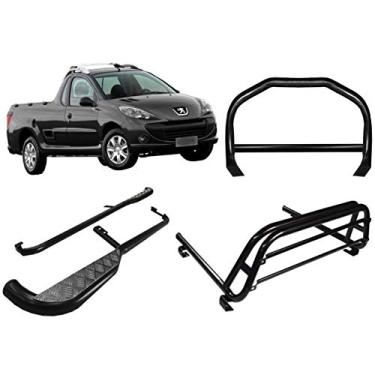 Imagem de KIT QUEBRA MATO+ESTRIBO+SANTO ANTONIO PEUGEOT HOGGAR PRETO