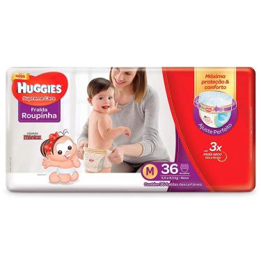 Imagem de Fralda Huggies Turma Da Mônica Roupinha Supreme Care M 36 Unidades