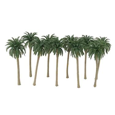 Imagem de LoveinDIY 20 Plastic Model Tree Artificial Coconut Palm Trees Rainforest Scenery 1:150 N