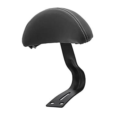 Imagem de SM SunniMix Suporte de encosto de assento, descanso de sela, almofada de segurança para carro elétrico, motocicleta, scooter, encosto, assento de bicicleta com encosto para scooter crianças, preto