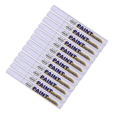 Imagem de tinta | Canetas marcadores tinta acrílica 12 cores | 12 cores clássicas marcadores tinta para pedra, pedra, artesanato DIY, fatias madeira, ovpáscoa, cerâmica, abóbora kit decoração Kot-au