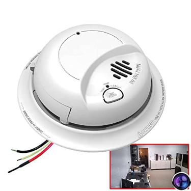 Imagem de SecureGaurd 1080P HD Detector de Fumaça WIFI Câmera Espião Sem Fio IP Cloud P2P Wi-Fi Mobile Covert Nanny Cam Spy Camera Gadget Usa o seu detector de fumaça existente, conector CA 110V (modelo 9120)