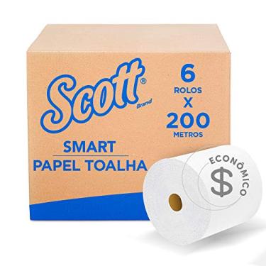 Imagem de Papel Toalha Rolo Scott Smart 200M - Caixa com 6 Rolos, Scott