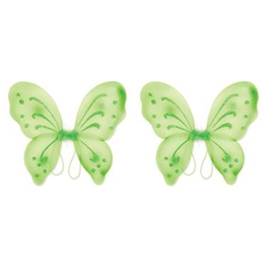 Imagem de Beistle 2 peças de asas de fada de nylon, verde-limão