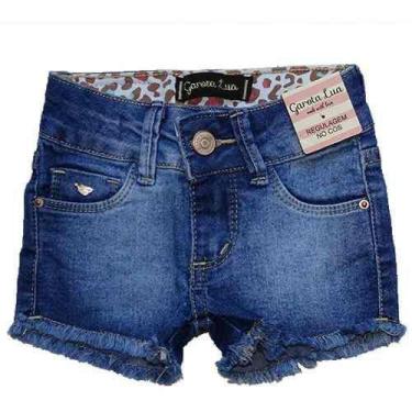 Imagem de Bermuda Jeans Infantil Menina Shorts Manabana Lindo Verão 1 2 3 Anos -
