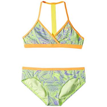 Imagem de Nike Kids Girl's Doodle Biquíni com costas em T (crianças pequenas/crianças grandes) Volt Glow (18 a 20 crianças grandes)