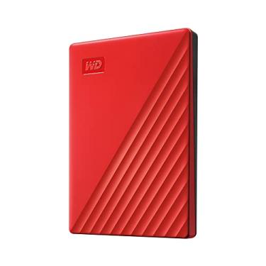 Imagem de Disco rígido externo portátil WD 1TB My Passport com proteção por senha e software de backup automático, vermelho - WDBYVG0010BRD-WESN