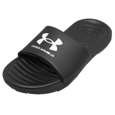 Imagem de Chinelo Under Armour Slide Ansa Fix Masculino - Preto E Branco