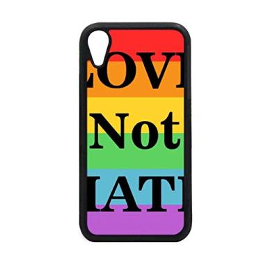 Imagem de Capa Transgênero Bissexuais Love Not Hate LGBT para iPhone XR para proteção de telefone Apple