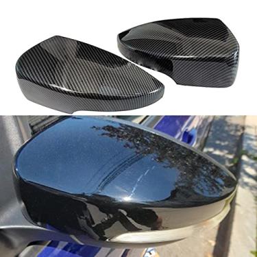 Imagem de Fouedy Para Ford Kuga Escape C520 EcoSport 2013-2018 Focus 3 MK3 SE ST RS Gloss Preto Lateral Asa Espelho Retrovisor Tampas Capa Capas, Tampa do Espelho Retrovisor Lateral do Carro