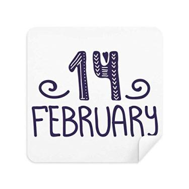 Imagem de DIYthinker 14 February Love Quote Pano de limpeza de escrita à mão tecido de camurça 2 peças