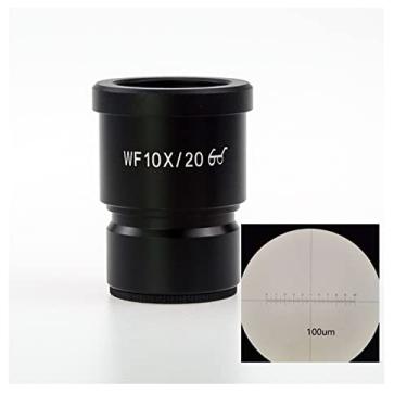 Imagem de BEEYNG Acessórios para microscópio de laboratório 1 peça WF10X WF15X WF20X WF25X WF30X ocular de campo largo para microscópio estéreo binocular, interface de instalação de 30 mm (cor: retículo de 10X-20 mm)