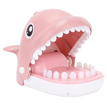 Imagem de Jogo interativo Brinquedo de mordaça engraçado, Brinquedos de baleia de dedo de mordida Bonito design de imagem de desenho durável para crianças para crianças(Baleia rosa)