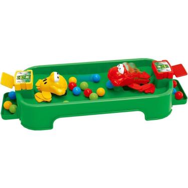 Jogo Papa Sapo De Agilidade Bolinhas Comilão Tabuleiro Comilões Joguinho 4  Jogadores Brinquedo Oferta Sapinho Sapinhos Infantil Cor Verde Azul